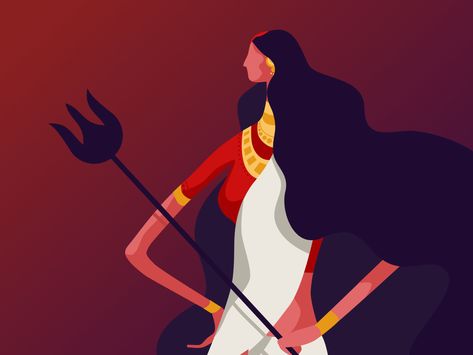 Durga by Shayak Sen Clothing Brand Instagram Layout, Durga Illustration, Durga Puja Image, Lord Durga, Folk Illustration, Bengali Art, Hair Vector, Indian Illustration, Aadi Shakti