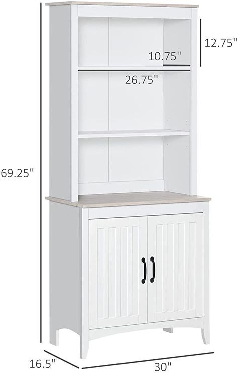 Weight Capacity: 55lbs. (Total), 11 lbs. (Shelf), Assembly required. Microwave Hutch Cabinet, 70 Kitchen, Hutch Bookcase, Microwave Storage, Bookcase With Doors, Wardrobe Design Modern, Cabinet Buffet, Countertop Microwave Oven, Pantry Storage Cabinet