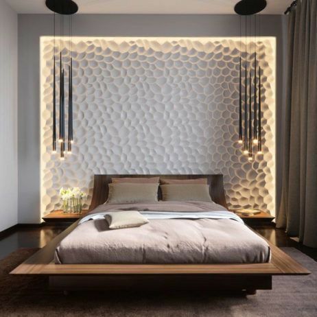 Modern Bedroom Lighting, Cheap Bedroom, Bedroom Interiors, Wall Panels Bedroom, Wall Panel Design, Luxury Bedroom Design, Bedroom Curtains, Bedroom Remodel, Bedroom Panel