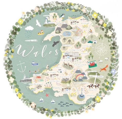 Lake District Illustration, Cotswolds Map, Wales Map, Barrow In Furness, Gloucester Cathedral, Hadrian's Wall, Hadrians Wall, Travel Wallpaper, Market Analysis