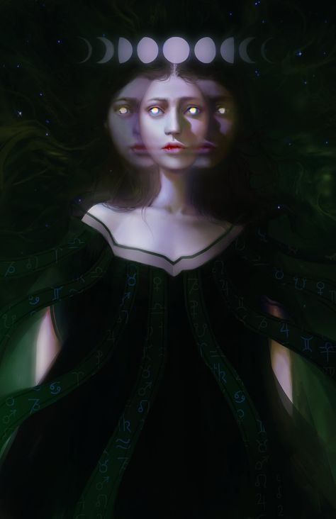 Hecate Goddess, Yennefer Of Vengerberg, Arte Alien, Triple Goddess, Witch Aesthetic, Witchy Vibes, Gods And Goddesses, Greek Mythology, Dark Fantasy Art