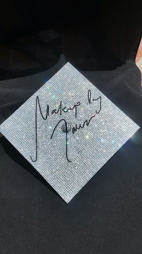 Graduation Cap Designs Glitter, Cap Decoration Graduation Rinstones, Graduation Caps With Rhinestones, Grad Cap With Pearls, Graduation Cap Designs Rhinestones, Boujee Graduation Cap, Blinged Out Graduation Caps, Bedazzled Graduation Caps Rhinestones, Pearl And Rhinestone Graduation Cap