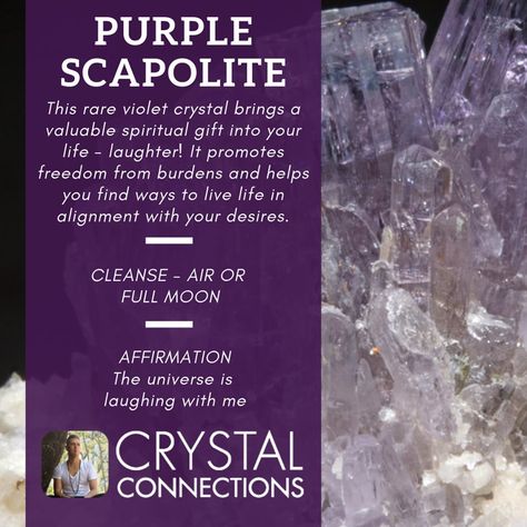 Purple Scapolite Meaning, Scapolite Meaning, Witch Stones, Crystal Seashells, Woo Woo, Book Of Shadow, Crystals Healing Properties, Crystals Healing, Witch Magic