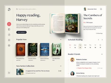 Ebook Website Design, Logo Library, Ebook Website, Web Design Books, Desain Ux, Library Logo, Library App, Bibliotheque Design, Library Website