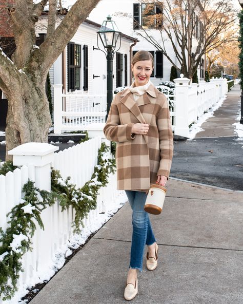 Favorite Outfits on Sale - STACIE FLINNER Essex Connecticut, Stacie Flinner, Thanksgiving Dressing, Brown Outfits, Outside My Window, Elegant White Dress, Snowflakes Falling, Barbour Jacket, Red Turtleneck