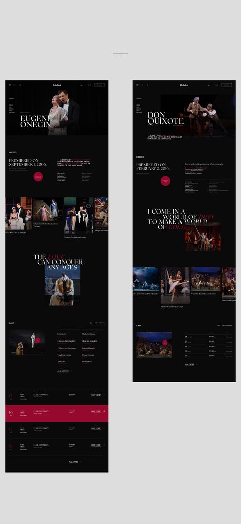 The Bolshoi Theatre - redesign on Behance Theatre Website Design, Movie Presentation, Luxury Website, Bolshoi Theatre, Best Website Design, Event Website, Digital Designer, Ui Design Website, Red Web