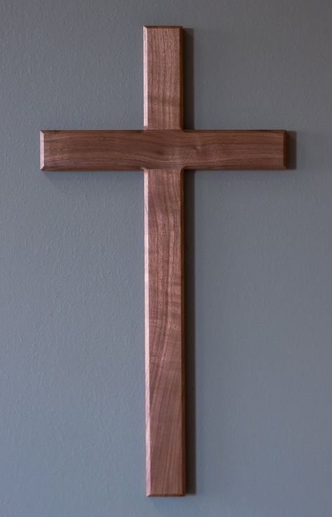 Large Wood Wall Cross Made From Black Walnut 24 Long | Etsy Large Wall Cross, Wooden Cross For Wedding, Crucifix Aesthetic, Cross For Wedding, Christian Couple, Wood Wall Cross, Powerful Photos, Cross Pictures, Cross Wallpaper