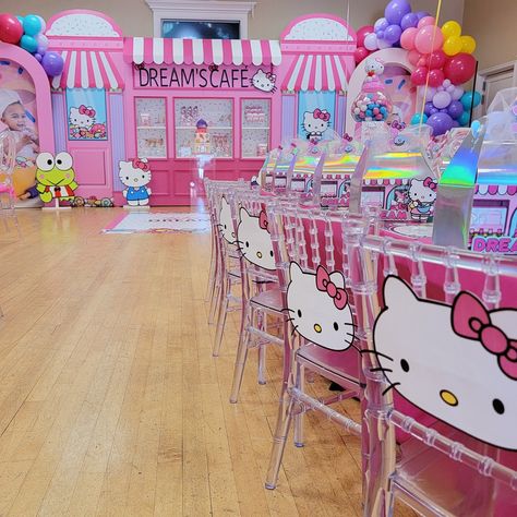 Hello Kitty Cafe Birthday Party, Hello Kitty Cafe Party, Hello Kitty Theme Birthday Party, Hello Kitty Theme Birthday, Hello Kitty Backdrop, Sanrio Bday, Sanrio Birthday, Sanrio Party, Sailor Moon Party