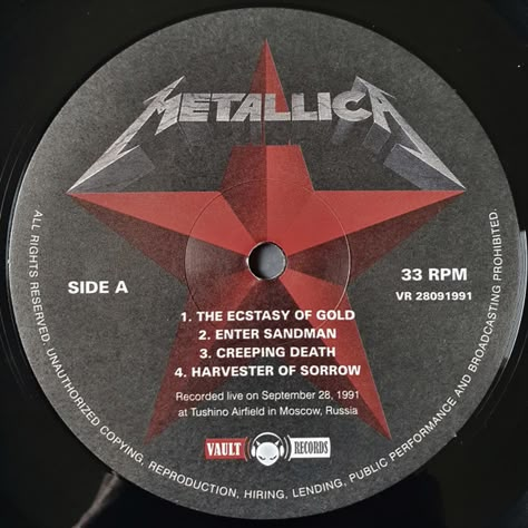 Metallica – Bleedin' For Moscow (1997, Vinyl) - Discogs Metallica Widget, Metallica Pfp, Metallica Aesthetic, Metallica Vinyl, Metallica Cd, Metallica Music, Homescreen Organization, Metallica Black Album, Metallica Albums