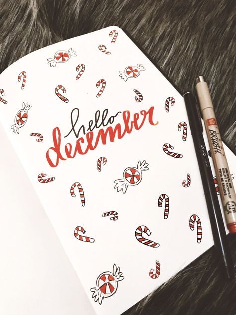 December Bullet Journal Theme Ideas ⋆ Sheena of the Journal December Cover Page, Bullet Journal Christmas, December Bullet Journal, Bullet Journal Month, Bullet Journal 2020, Bullet Journal Set Up, Bullet Journal Cover Page, Bullet Planner, Hello December