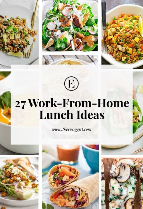 Work From Home Food Ideas, Lunch Ideas Work From Home, Quick Home Lunch Ideas, Work From Home Lunch Ideas Healthy, Lunch Ideas For Work From Home, Work From Home Dinner Ideas, Healthy Lunch Ideas Work From Home, Wfh Meal Prep, Healthy Wfh Lunch