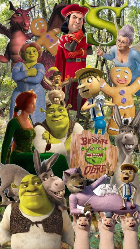 #shrek #collageart #shufflefyp Shrek Collage, Shrek Backgrounds, Shrek Illustration, Shrek, Collage Art, Things To Do, Collage