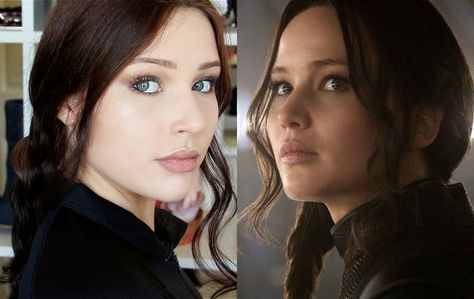 Katniss Makeup, Katniss Everdeen Makeup, Katniss Hair, Jennifer Lawrence Makeup, Makeup Tips Eyeshadow, Halloween Makeup Clown, Round Face Makeup, Makeup Tutorial Foundation, Makeup Party