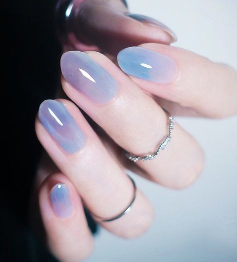 Matte Nails Glitter, Blue Gel Nails, Gel Nail Art Designs, Simple Gel Nails, Gel Nail Designs, Dream Nails, Glitter Nail Art, Cute Nail Designs, Nail Art Tutorial