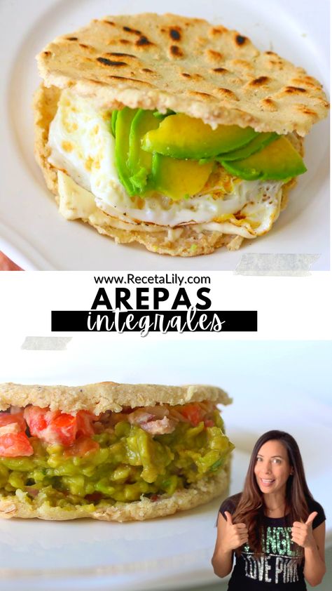 Cómo hacer arepas venezolanas con mas fibra y mas finas Vegan Arepas Recipe, Recipe For Arepas, Vegetarian Arepas, Venezuelan Arepas Recipe, Arepa Con Queso Recipe, Easy Breakfast, Brunch Recipes, Meal Prep, Gluten Free