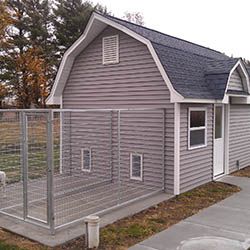 Shed Converted To Dog Kennel, Dog Breeder Setup Indoor, Dog Kennel Ideas Outdoor, Dog Run Ideas Backyard, Outdoor Dog Kennel Ideas, Dog Boarding Kennels, Kennel Ideas, Dog Kennel Designs, Diy Dog Kennel