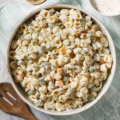 Dill Pickle Pasta Salad Pasta Salad Dill, Dill Pickle Dressing, Dill Pickle Pasta Salad Recipe, Dill Pickle Salad, Pickle Pasta Salad Recipe, Pickle Dressing, Pickle Pasta Salad, Pickle Pasta, Pistachio Dessert Pudding