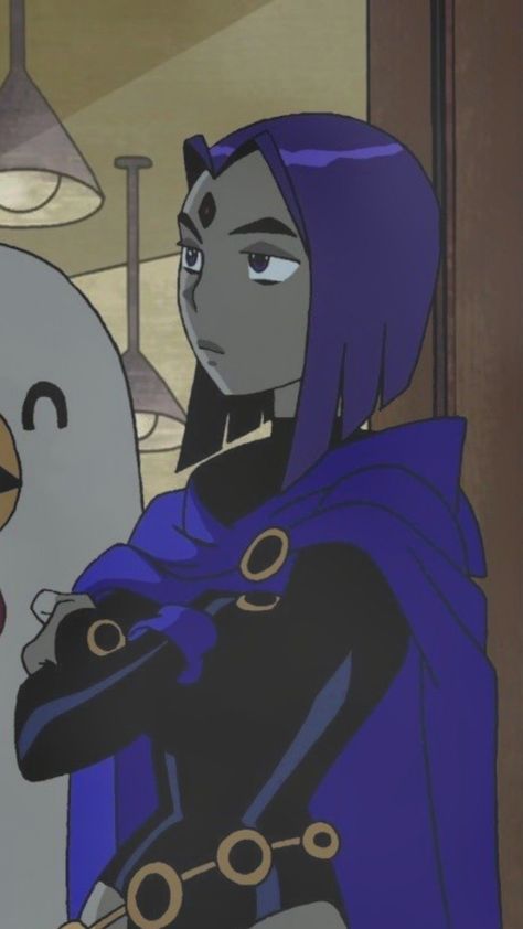 Raven Casual Outfit, Raven Teen Titan Icon, Raven Titan, Raven Halloween Costume, Raven Pfp, Raven Wallpaper, Raven Titans, Old Teen Titans, Raven Comics