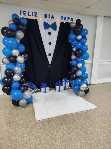 Father's Day Party Decorations Ideas, Father Day Centerpiece Ideas, Father's Day Backdrop Ideas, Father Day Backdrop Ideas, Fathers Day Balloon Decor, Father Birthday Decoration Ideas At Home, Fathers Day Backdrop Ideas Church, Father's Day Decor, Father’s Day Centerpiece Ideas