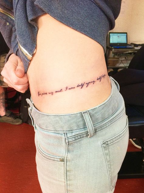 Just got this beautiful, dainty ink from @sareushart  Jane Austen's handwriting and a quote from the love letter sent by Captain Wentworth to Anne in Persuasion. #janeausten #tattoo #script #hiptattoo Emma Tattoo Jane Austen, Jane Austen Tattoo, Hip Tattoo, Jane Austen, Love Letters, Infinity Tattoo, Tattoos And Piercings, Tattoo Quotes, Body Art