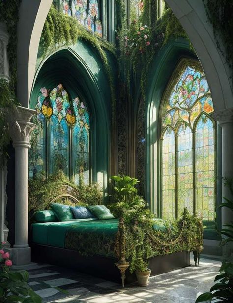 Elven Interior, Elven House, Magical Bedroom, Maximalist Interior, Fantasy Rooms, Fantasy Homes, Gothic House, Design Your Dream House, Beautiful Buildings