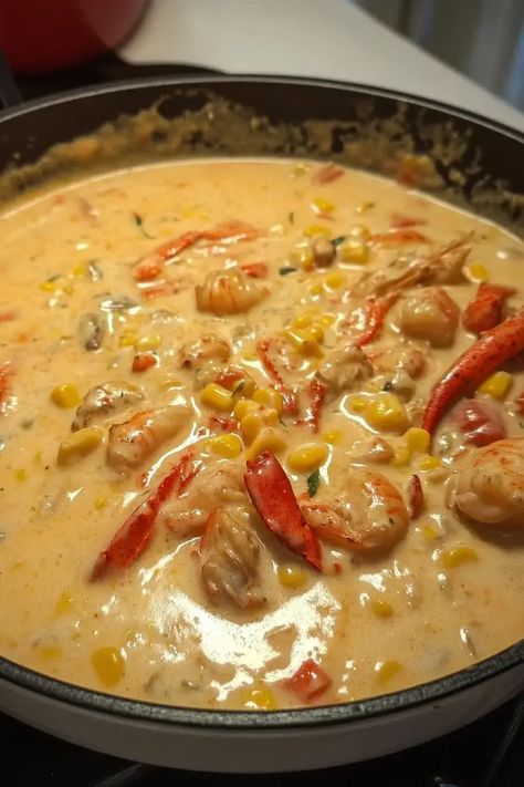 Crawfish And Corn Bisque Recipe, Crawfish Soup, Crawfish Bisque, Corn Bisque, Bacon Jam Recipe, Crawfish Recipes, Seafood Bisque, Bisque Recipe, Cajun Recipes