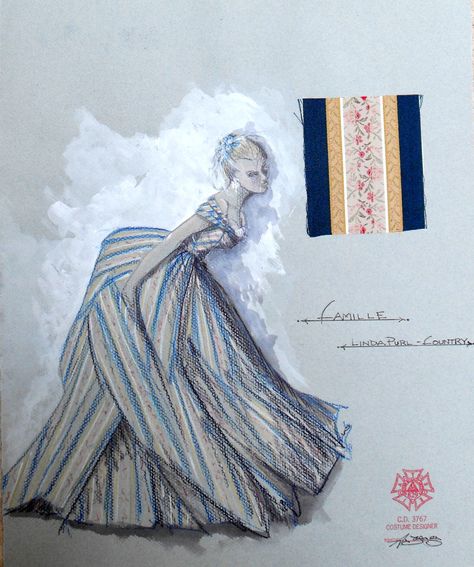 Camille (Camille). Costume design by Alex Jaeger. Costume Design Sketchbook, Costume Sketches Design, Theater Costume Design Sketches, Theatre Costume Design Sketches, Costume Design Portfolio, Costume Design Drawings, Theater Illustration, Costume Design Illustration, Costume Renderings