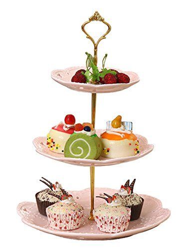 . French Country Decorating on a Budget. Nice pinky dessert display tea set Display Tea Set, Tea Set Display, Platter Food, Food Display Stands, Porcelain Cake Stand, Pastry Stand, Pastry Display, Porcelain Cake, Cookie Stand