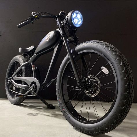 Custom Electric Bike, Eletric Bike, Bike Diy, Motorised Bike, Ape Hangers, Gear Reduction, Combi Vw, Motorized Bicycle, Bike Components