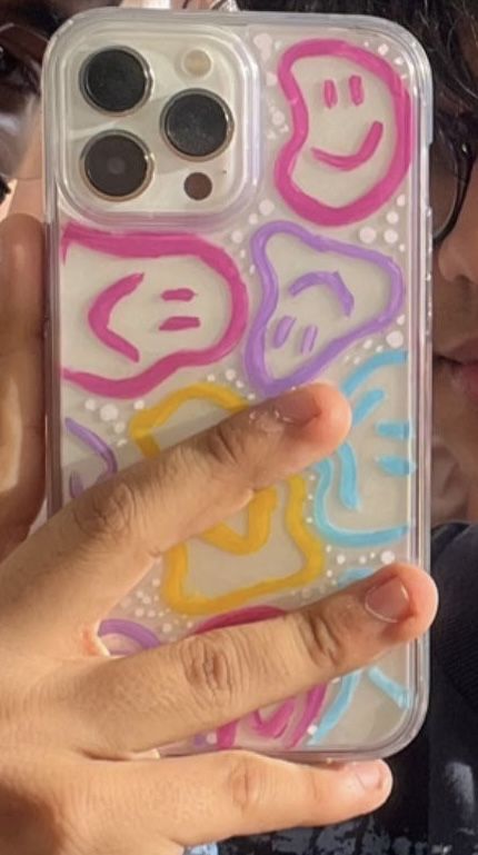 Posca Phone Case Art, Phone Case Diy Paint, Iphone 7 Phone Cases, Diy Phone Case Design, Diy Case, Diy Iphone Case, Aesthetic Phone Case, Clear Phone Case, Diy Phone