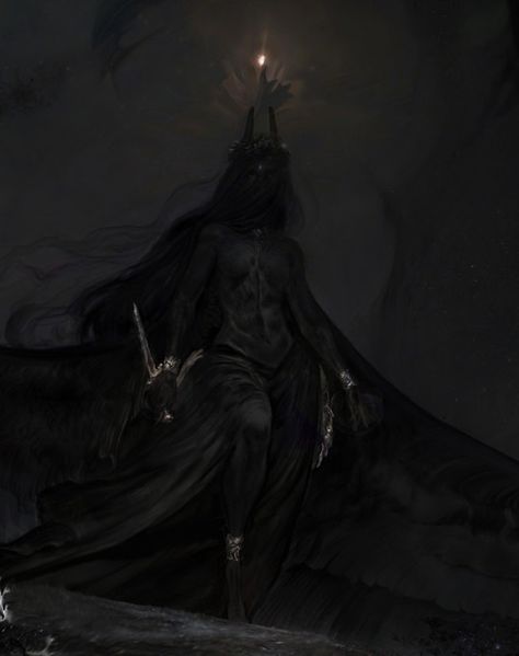 Woman Villain Art, Evil Goddess Art, Dark Elves Aesthetic, Darkness Personified, Dark Goddess Art, Night Warrior, Dark Queen, 다크 판타지, Fantasy Story