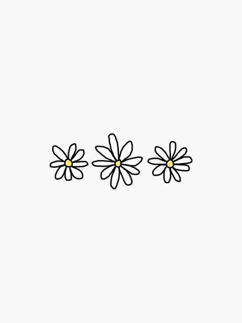 Tumblr Sticker, Daisies Wallpaper, Daisy Tattoo, Daisy Wallpaper, Tumblr Stickers, Apple Watch Wallpaper, Simplistic Tattoos, Mini Tattoos, Tiny Tattoos