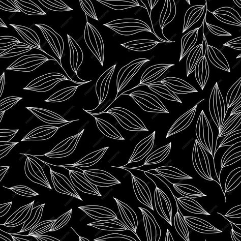 Premium Vector | Black and white leaf pattern Black And White Leaves, Collage Wall, White Leaf, Art Collage Wall, Black N White, Art Collage, Leaf Pattern, Wall Collage, Collage Art