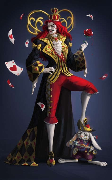 ArtStation - King of Hearts, Alexandra Vardanian King Of Hearts Costume, Queen Of Hearts Alice, Dark Souls Artwork, Aaliyah Pictures, Alice Costume, Alice Cosplay, Alice In Wonderland Dress, Evil Disney, Queen Of Hearts Costume