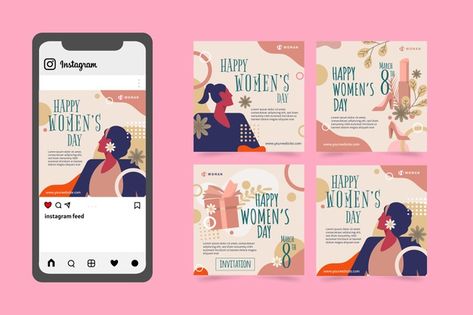 International women's day instagram post... | Free Vector #Freepik #freevector Womens Day Instagram Post, Happy March, Women Day, Chic Vibes, Minimalist Women, International Women’s Day, International Women's Day, Woman’s Day, Happy Women