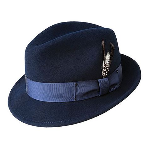 Men's Bailey of Hollywood Tino 7001 - Navy Hats Navy Blue Suit Men, Mens Fedora Hat, Bailey Hats, America Hat, Trilby Fedora, Blue Suit Men, Mens Fedora, Mens Hats Fashion, Fedora Hat Men