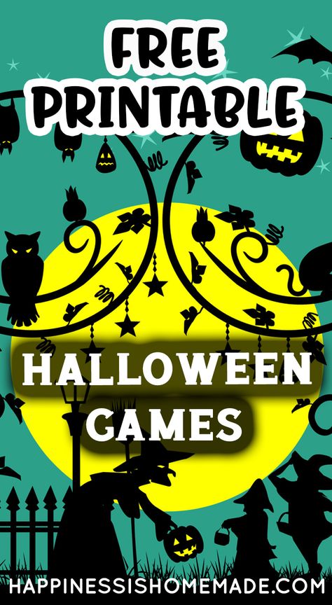 Halloween Games On Paper, Halloween School Games For Kids, Elderly Halloween Activities, Halloween Party Games For Adults Free Printable, Halloween Games For Nursing Home, Halloween Games Free Printable, Halloween Game Printables, Halloween Games For 4th Grade Classroom, Halloween Party Ideas For Kids Games Free Printable