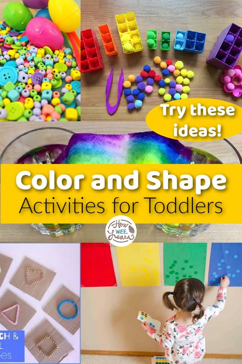 Colors Activity For Toddlers, Learning Colors Activities For Toddlers, Color And Shape Activities For Toddlers, Teaching Shapes To Toddlers, Shapes And Colors Toddlers, Colors And Shapes For Toddlers, Shape Art For Toddlers, Color Matching Activities For Toddlers, Shapes Toddler Activities