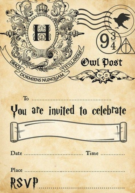 Tort Harry Potter, Harry Potter Motto Party, Harry Potter Party Invitations, Baby Harry Potter, Harry Potter Birthday Invitations, Harry Potter Invitations, Hery Potter, Harry Potter Party Decorations, Harry Potter Theme Birthday