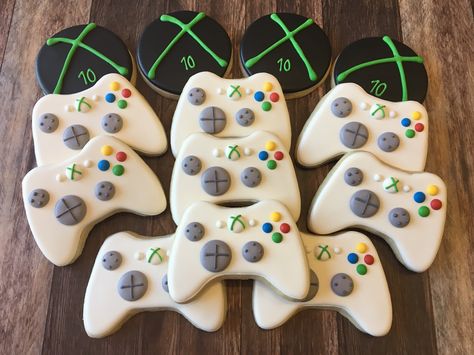 Xbox Controller Cookies, Video Game Controller Cookies, Xbox Cookies Decorated, Game Cookies Decorated, Xbox Cookies, Game Controller Cookies, Gaming Cookies, Video Game Cookies, Xbox Party