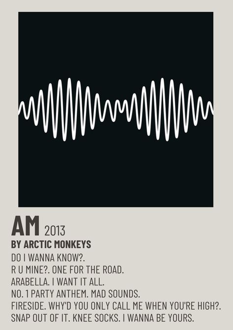 MINIMALIST MUSIC POSTER | Minimalist music, Music poster ideas, Music poster #Alternative_Songs #Am_Album #Minimalist_Polaroid_Poster #Minimalist_Poster_Design Arctic Monkeys Album Cover, Poster Design Music, Alternative Minimalist Album Covers, Minimalist Album Covers, Alternative Songs, Minimalist Polaroid Poster, Minimalist Poster Design, Minimalist Music, Music Poster Ideas