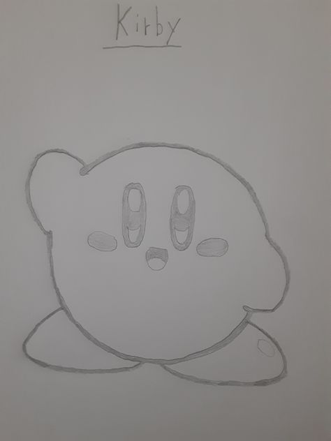 My own drawing of kirby. Maybe my best drawing yet Kirby Drawing Reference, Kirby Doodle, Kirby Sketch, Kirby Drawings, Kirby Drawing, Kirby Stuff, Doodles Drawings, Best Drawing, Cute Doodles Drawings