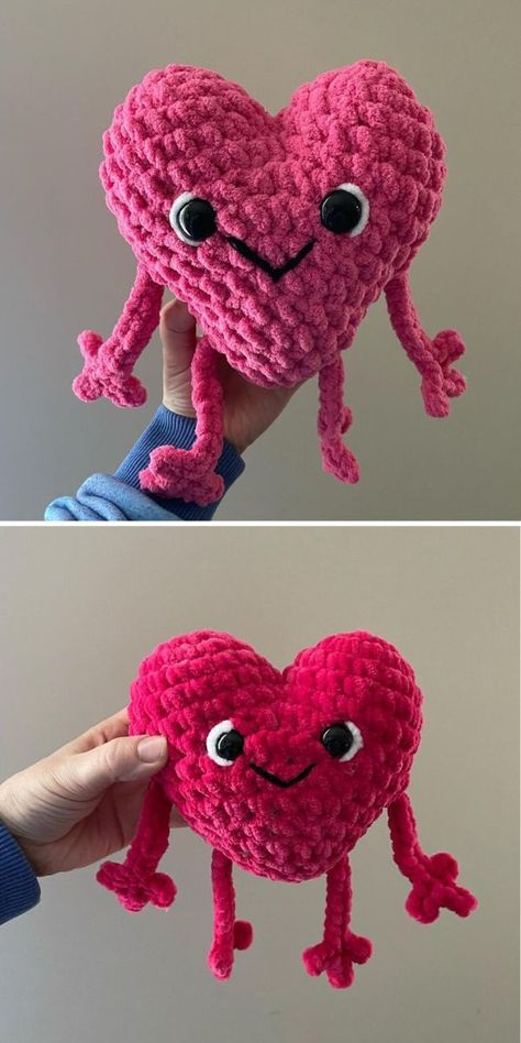 Squishmallows Plushies, Crochet Zig Zag, Crochet Quotes, 2024 Crochet, Crochet Valentine Patterns, Crochet Valentine, Crochet Heart Pattern, Valentines Patterns, Plushie Patterns