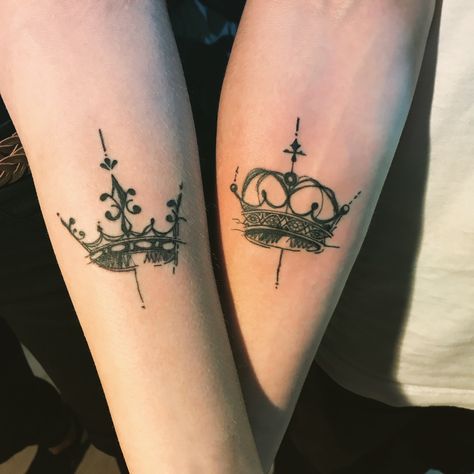 Tattoos 2023, Partner Tattoos, Queen Tattoo, Mystic Moon, Ink Inspiration, Crown Tattoo, King And Queen, Tattoo Idea, Moon Tattoo