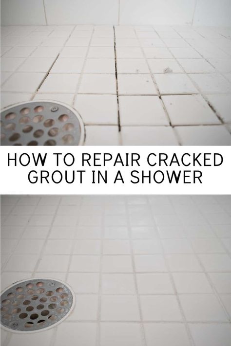 How To Repair Cracked Tile Grout, How To Fill In Missing Grout, Repair Grout In Bathroom, Fix Grout In Bathroom, Regrouting Shower Tile, How To Fix Shower Tile Grout, How To Fix Grout Bathroom, How To Fix Cracked Grout, How To Grout Shower Tile