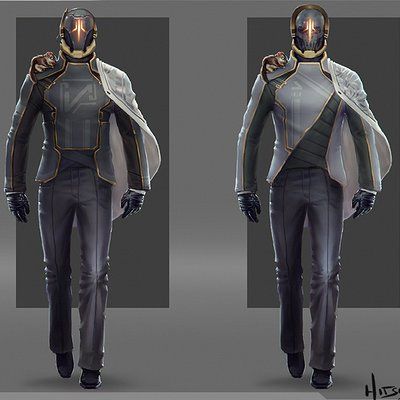 Futuristic Clothing Concept Art Male, Scifi Uniform Concept, Sci Fi Detective Concept Art, Sci Fi Uniform Concept Art, Futuristic Outfit Concept Art, Sci Fi Business Suit, Sci Fi Tuxedo, Sci Fi Aristocrat, Sci-fi Space Suit