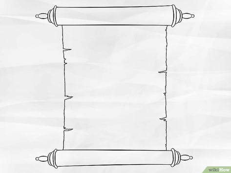 How To Draw Scrolls Step By Step, Scroll Drawing Easy, How To Draw A Scroll Step By Step, How To Draw A Scroll, Name Class Roll No Design For Project, Paper Scroll Drawing, Paper Scroll Design, Scroll Doodle, Paper Roll Drawing