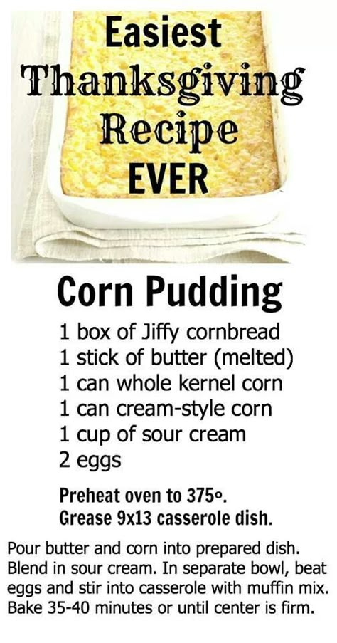 Jiffy Corn Muffin Mix, Easy Thanksgiving Recipes, Corn Pudding, Corn Muffin Mix, Corn Casserole, Corn Recipes, Easy Thanksgiving, It Goes On, Holiday Cooking