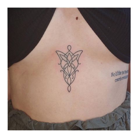 Evenstar Tattoo, Tolkien Tattoo, Ring Tattoo Designs, Think Tattoo, Lotr Tattoo, Lord Of The Rings Tattoo, Stick N Poke Tattoo, Mushroom Tattoos, Handpoke Tattoo