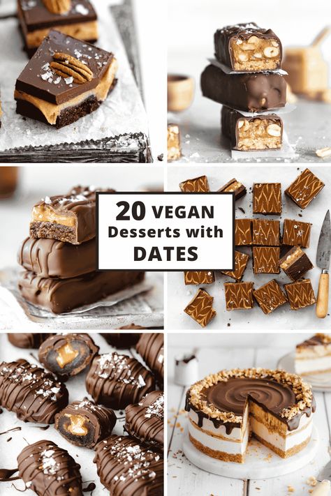 Raw Date Recipes, How To Sweeten With Dates, Vegan Date Dessert Recipes, Vegan Date Sweetened Desserts, Dates Recipes Vegan, Desserts With Dates As Sweetener, Healthy Dates Dessert, Vegan Dates Recipes, Vegan Dessert With Dates